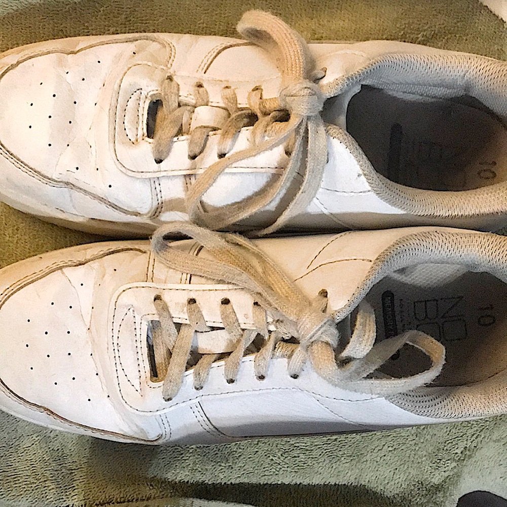 White, No Boundaries shoes. Size 10 in women’s.